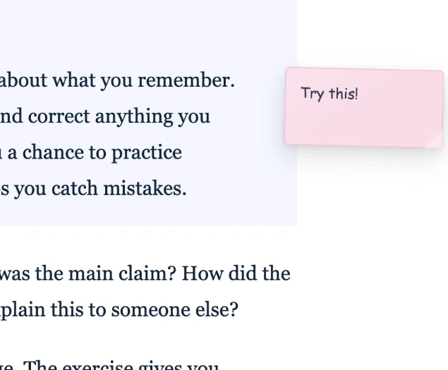 Detail of a sticky note interface
